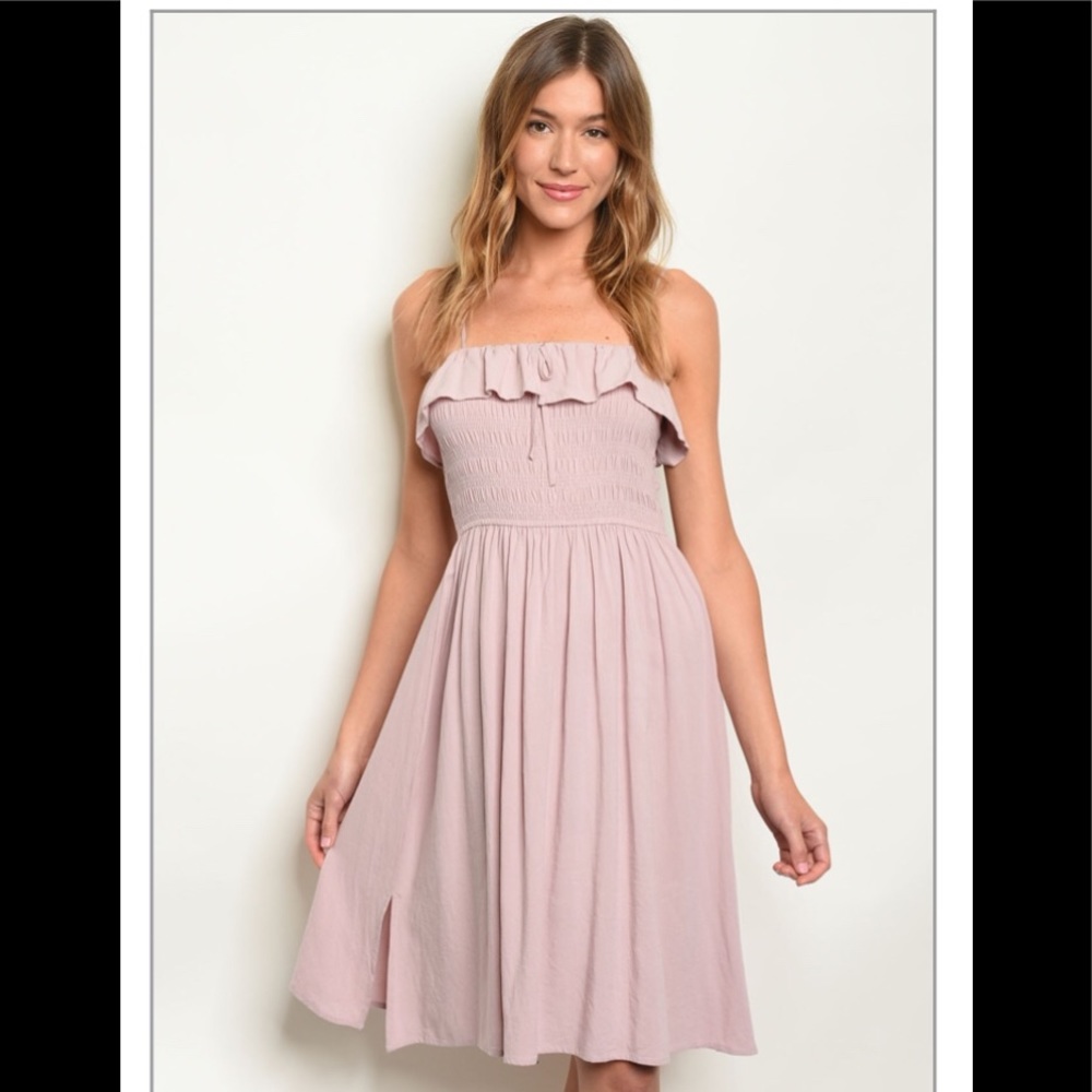 Mauve A Line Dress.